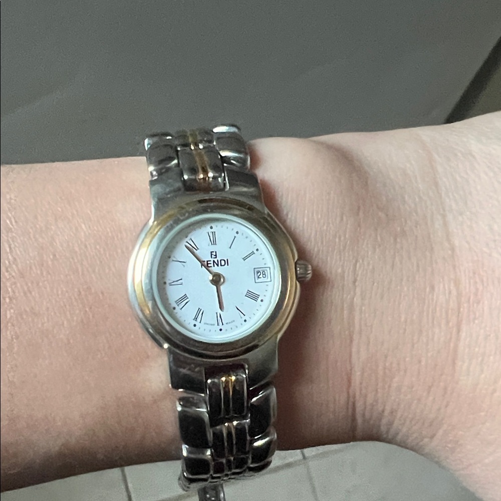Fendi Two-Tone Silver and Gold Watch